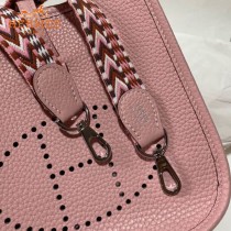 HERMES愛馬仕-05   原單伊芙琳 mini evelyne 17cm 金銀扣現貨蠟線