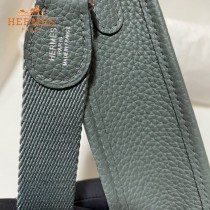 HERMES愛馬仕-07   原單伊芙琳 mini evelyne 17cm 金銀扣現貨蠟線
