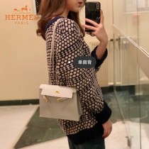 HERMES  珍珠灰  愛馬仕 原單evercolor皮 Kelly DanSe 22cm  金銀扣