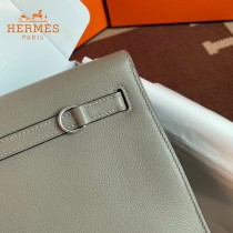 HERMES  沥青灰  愛馬仕 原單evercolor皮 Kelly DanSe 22cm  金銀扣
