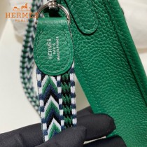 HERMES愛馬仕-03   原單伊芙琳 mini evelyne 17cm 金銀扣現貨蠟線