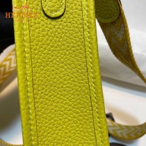 HERMES愛馬仕-021   原單伊芙琳 mini evelyne 17cm 金銀扣現貨蠟線