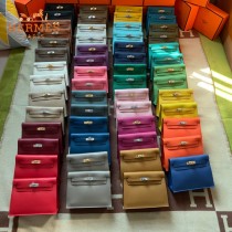HERMES  希腊蓝  愛馬仕 原單evercolor皮 Kelly DanSe 22cm  金銀扣