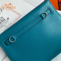 HERMES  牛仔蓝  愛馬仕 原單evercolor皮 Kelly DanSe 22cm  金銀扣