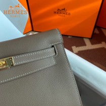 HERMES  大象灰  愛馬仕 原單evercolor皮 Kelly DanSe 22cm  金銀扣