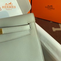 HERMES  珍珠灰  愛馬仕 原單evercolor皮 Kelly DanSe 22cm  金銀扣
