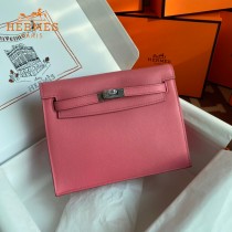 HERMES  唇膏粉  愛馬仕 原單evercolor皮 Kelly DanSe 22cm  金銀扣