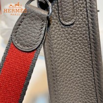 HERMES愛馬仕-020   原單伊芙琳 mini evelyne 17cm 金銀扣現貨蠟線