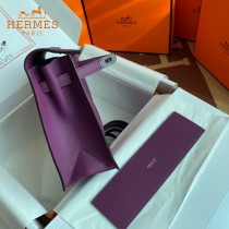 HERMES  海葵紫  愛馬仕 原單evercolor皮 Kelly DanSe 22cm  金銀扣
