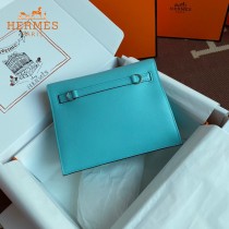 HERMES  北方蓝  愛馬仕 原單evercolor皮 Kelly DanSe 22cm  金銀扣