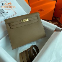 HERMES  威马犬米色  愛馬仕 原單evercolor皮 Kelly DanSe 22cm  金銀扣