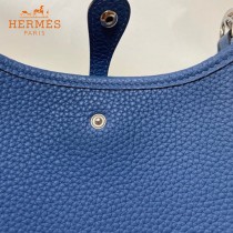 HERMES愛馬仕-016   原單伊芙琳 mini evelyne 17cm 金銀扣現貨蠟線