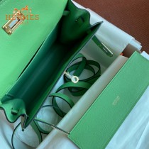 HERMES  牛油果绿  愛馬仕 原單evercolor皮 Kelly DanSe 22cm  金銀扣
