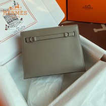 HERMES  沥青灰  愛馬仕 原單evercolor皮 Kelly DanSe 22cm  金銀扣
