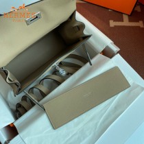 HERMES  风衣灰  愛馬仕 原單evercolor皮 Kelly DanSe 22cm  金銀扣