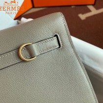 HERMES  沥青灰  愛馬仕 原單evercolor皮 Kelly DanSe 22cm  金銀扣