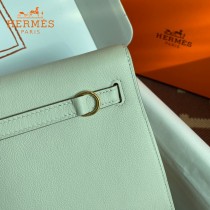 HERMES  奶昔白  愛馬仕 原單evercolor皮 Kelly DanSe 22cm  金銀扣