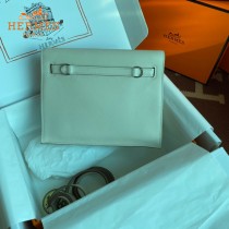 HERMES  奶昔白  愛馬仕 原單evercolor皮 Kelly DanSe 22cm  金銀扣