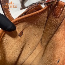 HERMES愛馬仕-01   原單伊芙琳 mini evelyne 17cm 金銀扣現貨蠟線