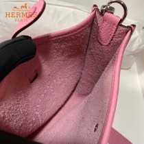 HERMES愛馬仕-010   原單伊芙琳 mini evelyne 17cm 金銀扣現貨蠟線
