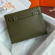 HERMES  丛林绿  愛馬仕 原單evercolor皮 Kelly DanSe 22cm  金銀扣