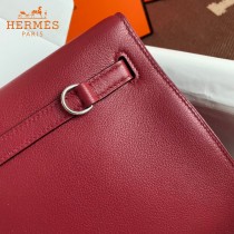 HERMES  酒红  愛馬仕 原單evercolor皮 Kelly DanSe 22cm  金銀扣