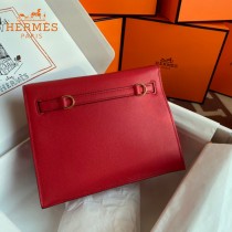 HERMES  大紅  愛馬仕 原單evercolor皮 Kelly DanSe 22cm  金銀扣