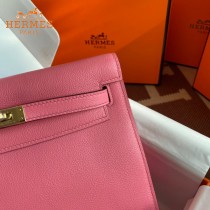 HERMES  唇膏粉  愛馬仕 原單evercolor皮 Kelly DanSe 22cm  金銀扣