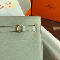 HERMES  珍珠灰  愛馬仕 原單evercolor皮 Kelly DanSe 22cm  金銀扣