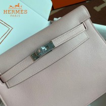 HERMES  3Q粉  愛馬仕 原單evercolor皮 Kelly DanSe 22cm  金銀扣