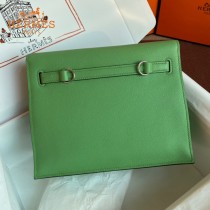 HERMES  牛油果绿  愛馬仕 原單evercolor皮 Kelly DanSe 22cm  金銀扣