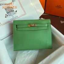 HERMES  牛油果绿  愛馬仕 原單evercolor皮 Kelly DanSe 22cm  金銀扣