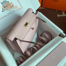 HERMES  3Q粉  愛馬仕 原單evercolor皮 Kelly DanSe 22cm  金銀扣
