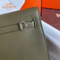 HERMES  丛林绿  愛馬仕 原單evercolor皮 Kelly DanSe 22cm  金銀扣