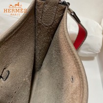 HERMES愛馬仕-022   原單伊芙琳 mini evelyne 17cm 金銀扣現貨蠟線