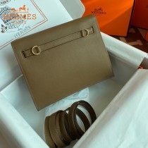HERMES  威马犬米色  愛馬仕 原單evercolor皮 Kelly DanSe 22cm  金銀扣