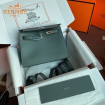 HERMES  杏仁绿  愛馬仕 原單evercolor皮 Kelly DanSe 22cm  金銀扣