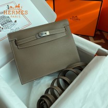 HERMES  大象灰  愛馬仕 原單evercolor皮 Kelly DanSe 22cm  金銀扣