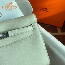 HERMES  奶昔白  愛馬仕 原單evercolor皮 Kelly DanSe 22cm  金銀扣