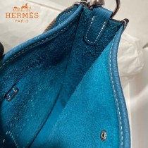 HERMES愛馬仕-011   原單伊芙琳 mini evelyne 17cm 金銀扣現貨蠟線