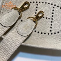 HERMES愛馬仕-017   原單伊芙琳 mini evelyne 17cm 金銀扣現貨蠟線