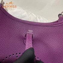 HERMES愛馬仕-06   原單伊芙琳 mini evelyne 17cm 金銀扣現貨蠟線