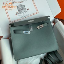 HERMES  杏仁绿  愛馬仕 原單evercolor皮 Kelly DanSe 22cm  金銀扣