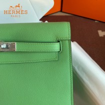 HERMES  牛油果绿  愛馬仕 原單evercolor皮 Kelly DanSe 22cm  金銀扣