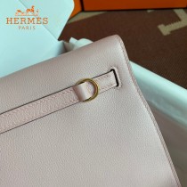 HERMES  3Q粉  愛馬仕 原單evercolor皮 Kelly DanSe 22cm  金銀扣