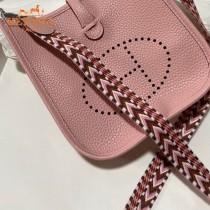 HERMES愛馬仕-05   原單伊芙琳 mini evelyne 17cm 金銀扣現貨蠟線