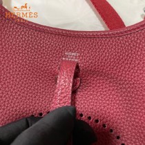 HERMES愛馬仕-08   原單伊芙琳 mini evelyne 17cm 金銀扣現貨蠟線