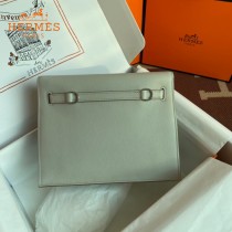 HERMES  珍珠灰  愛馬仕 原單evercolor皮 Kelly DanSe 22cm  金銀扣