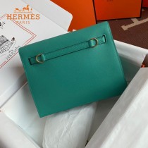 HERMES  孔雀蓝  愛馬仕 原單evercolor皮 Kelly DanSe 22cm  金銀扣