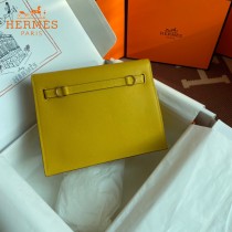 HERMES  琥珀黄  愛馬仕 原單evercolor皮 Kelly DanSe 22cm  金銀扣